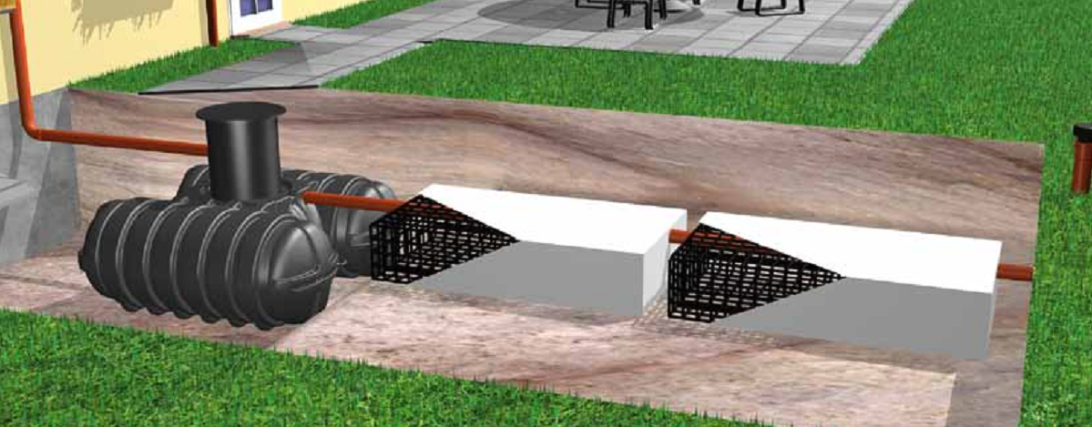 animatietekening van regenwaterinfiltratie